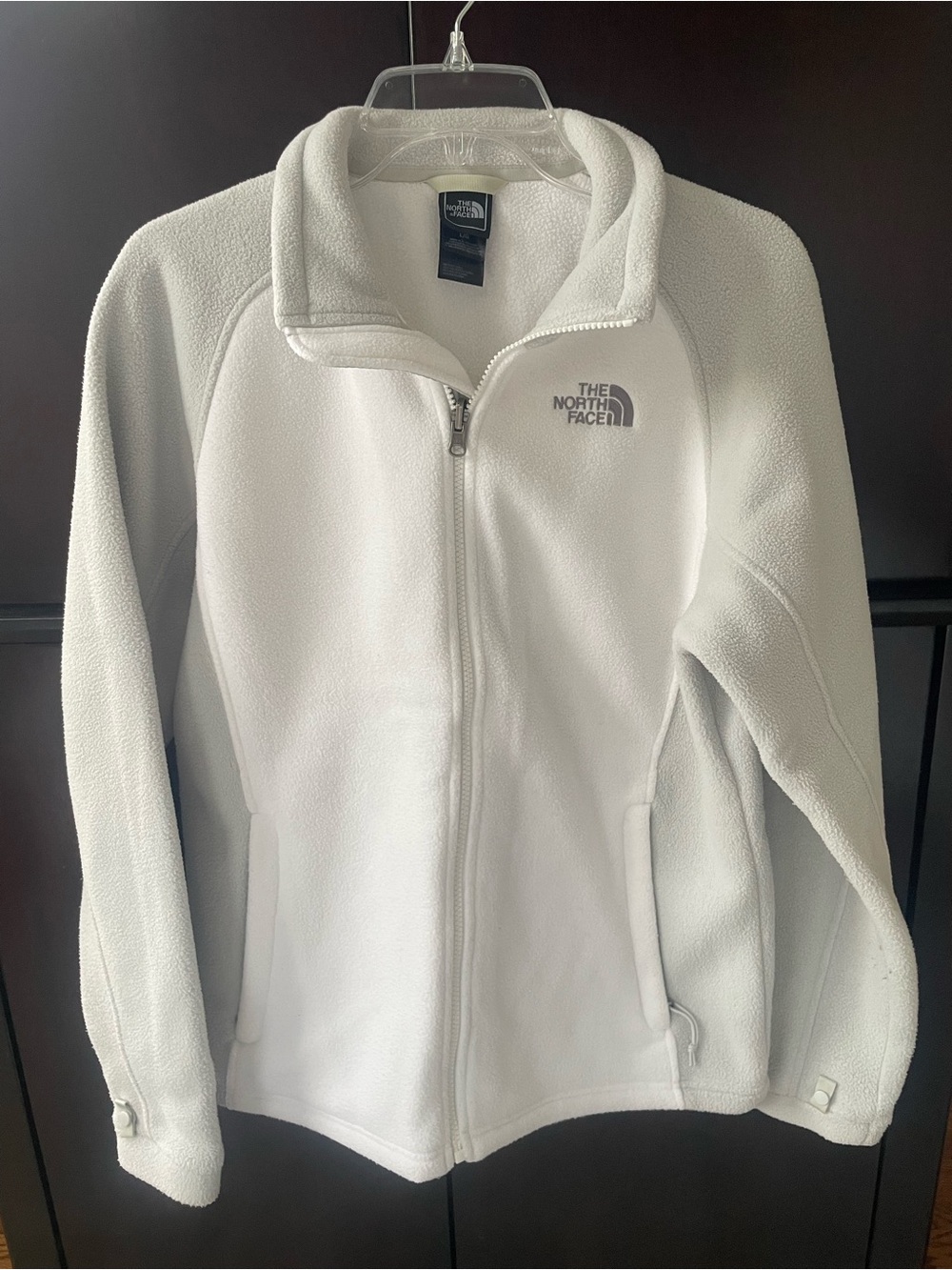 The North Face Women's White Full-Zip Teddy Fleece Jacket